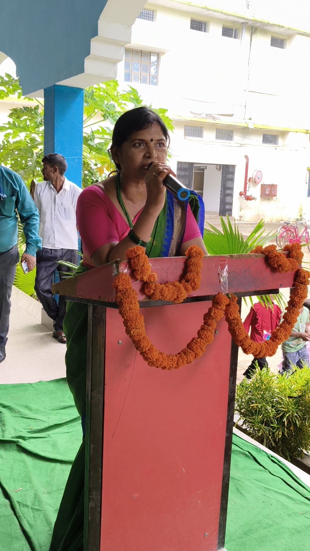 A blue placeholder box