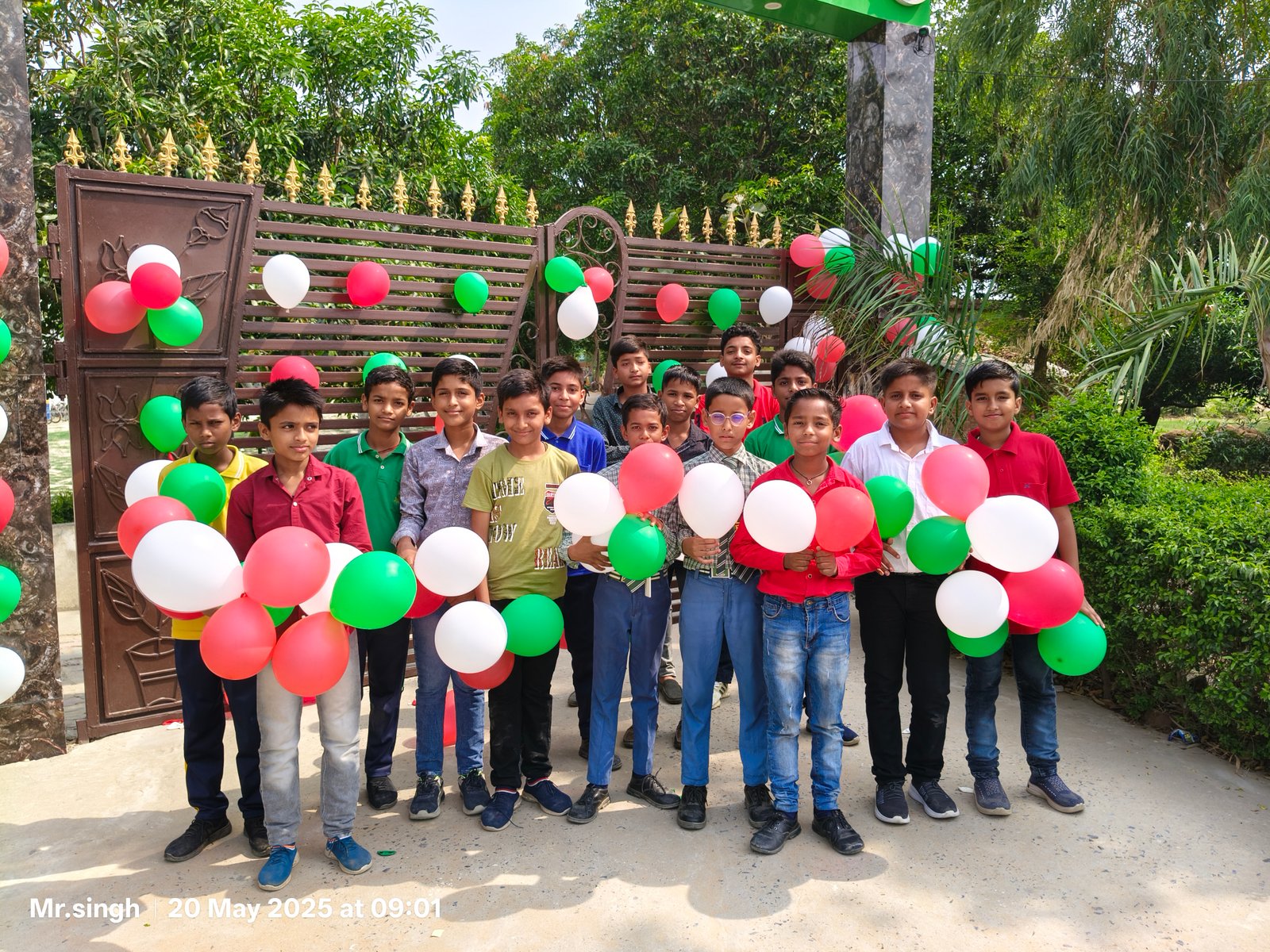 A green placeholder box