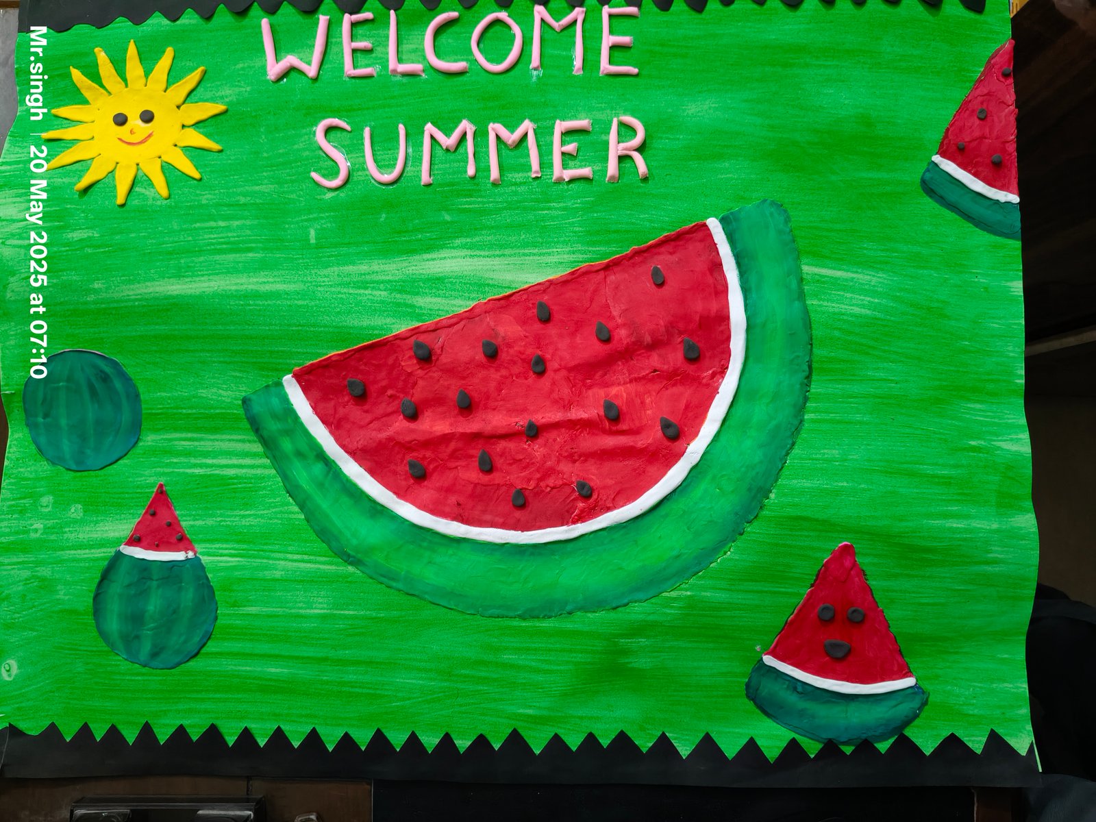 A green placeholder box