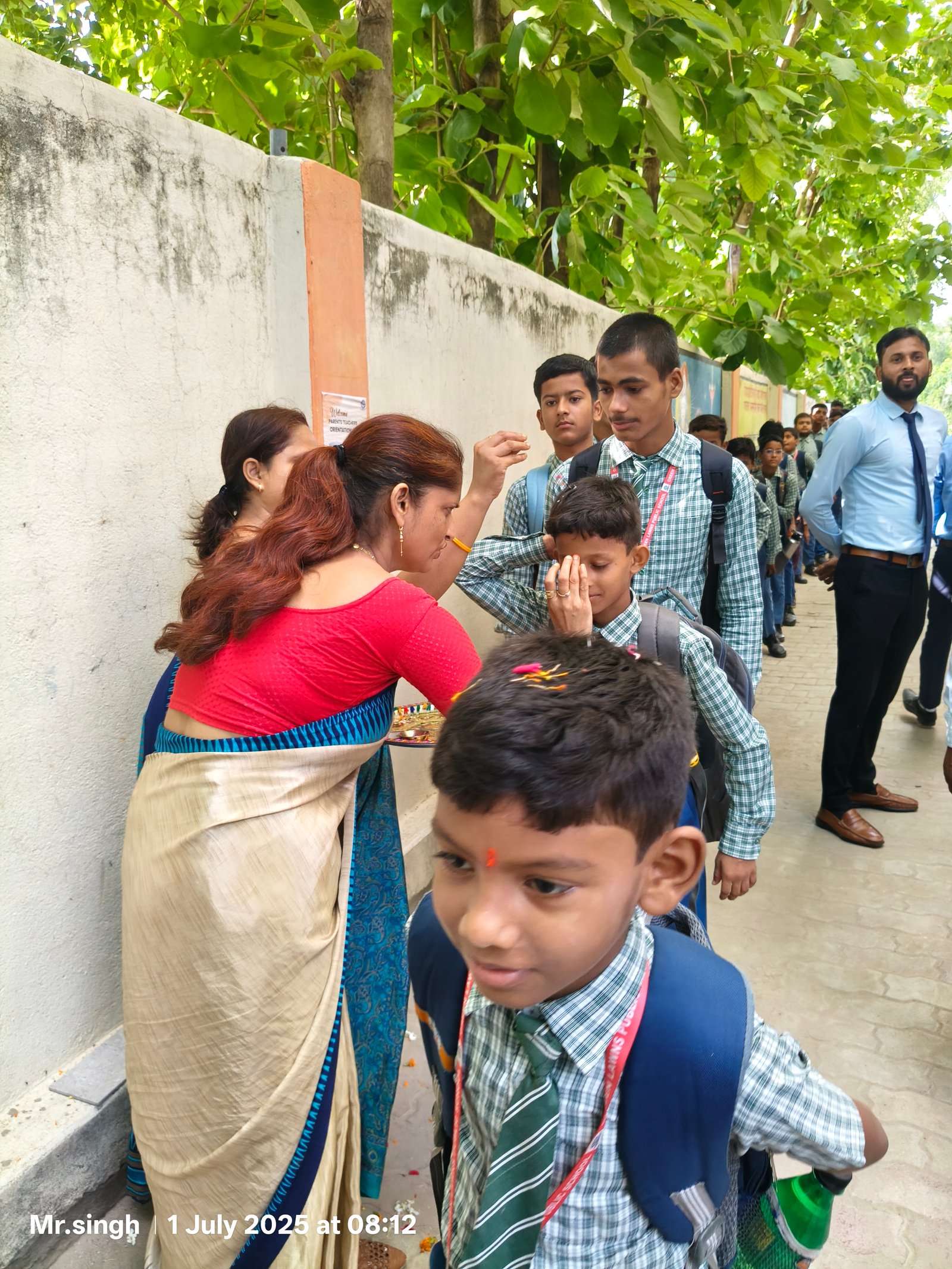 A green placeholder box