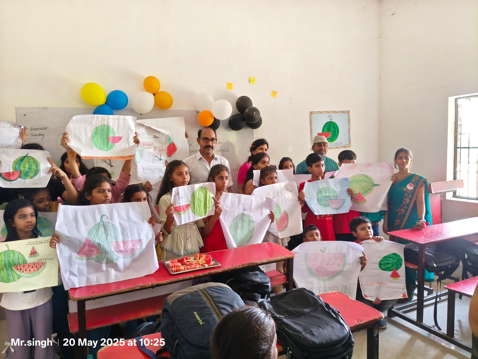 A green placeholder box